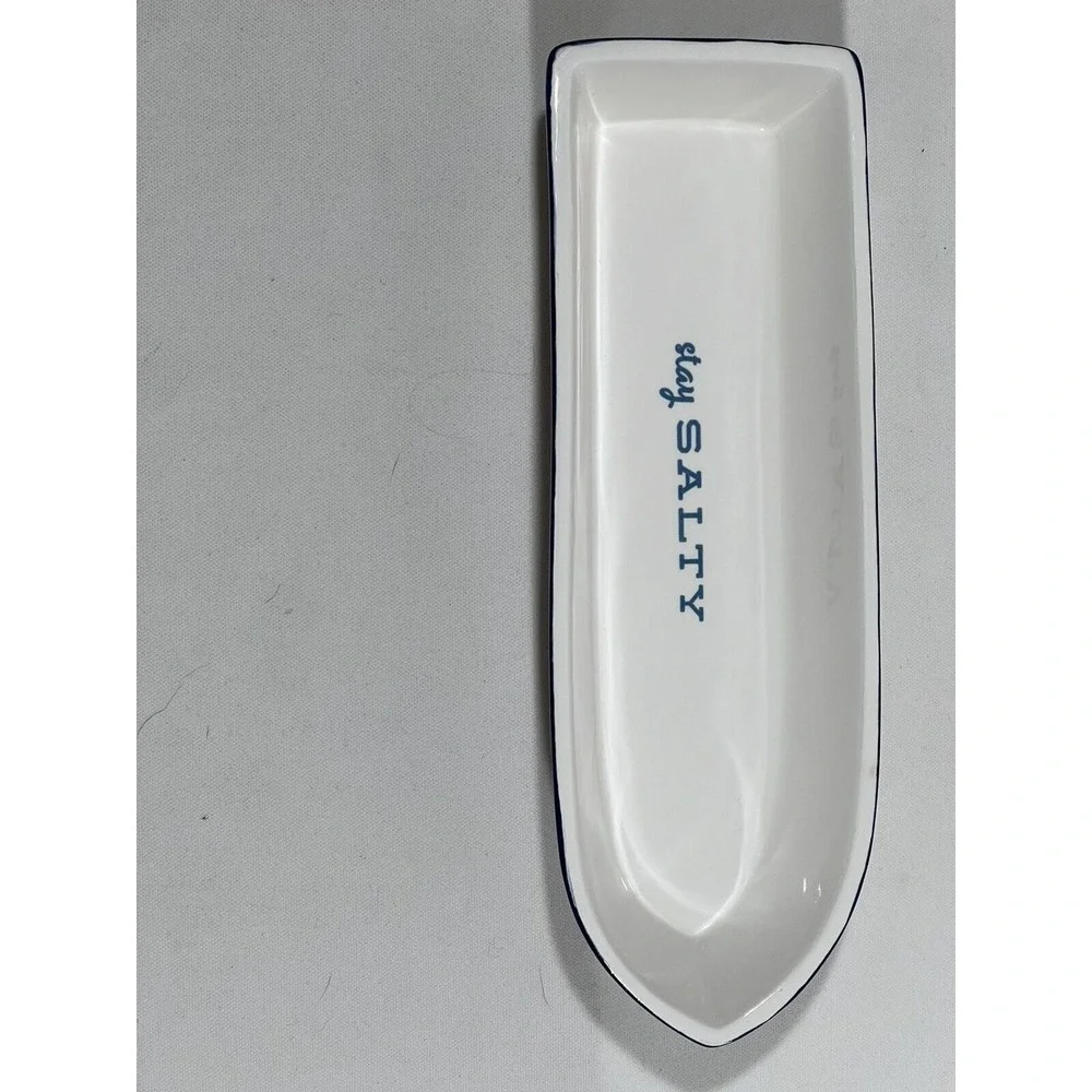 Twos Company Nautical Rowboat‎ Serving Dish Set Coastal Cottage Decor